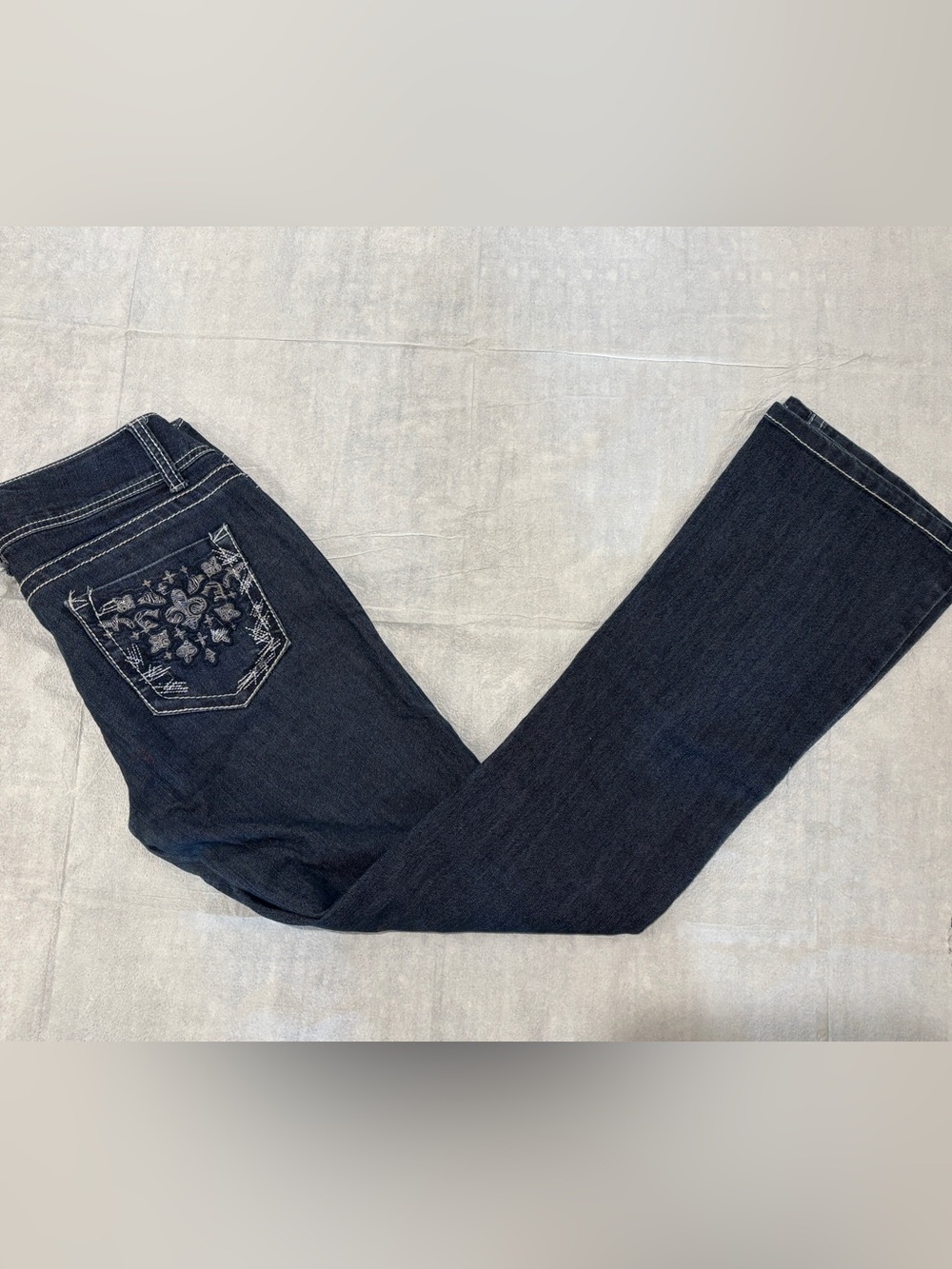 WallFlower Junior's 9 Indigo Jeans Rhinestone Embroidery